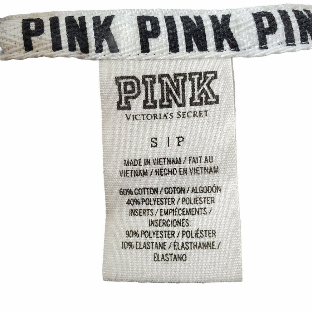 PINK VS Gray Long Sleeve Funnel Neck Sweatshirt S - Picture 11 of 11
